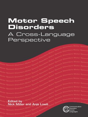 cover image of Motor Speech Disorders
